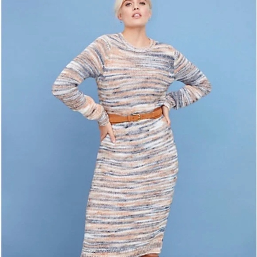 LOFT Spacedye Midi Sweater Dress NWT Size S